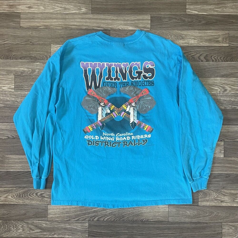 Vintage 1995 Wings Over The Smokies Motorcycle Rally Men’s Xl Native American